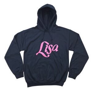 LISA Blackpink Bisou Bisou Official Merch Hoodie Black Pink Logo Size S Small